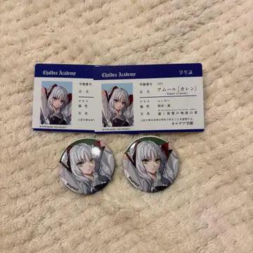 Fate/Grand Order 아므르 (카렌) 캔뱃지 학생증 세트