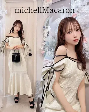michellMacaron 리본 슬리브 원피스