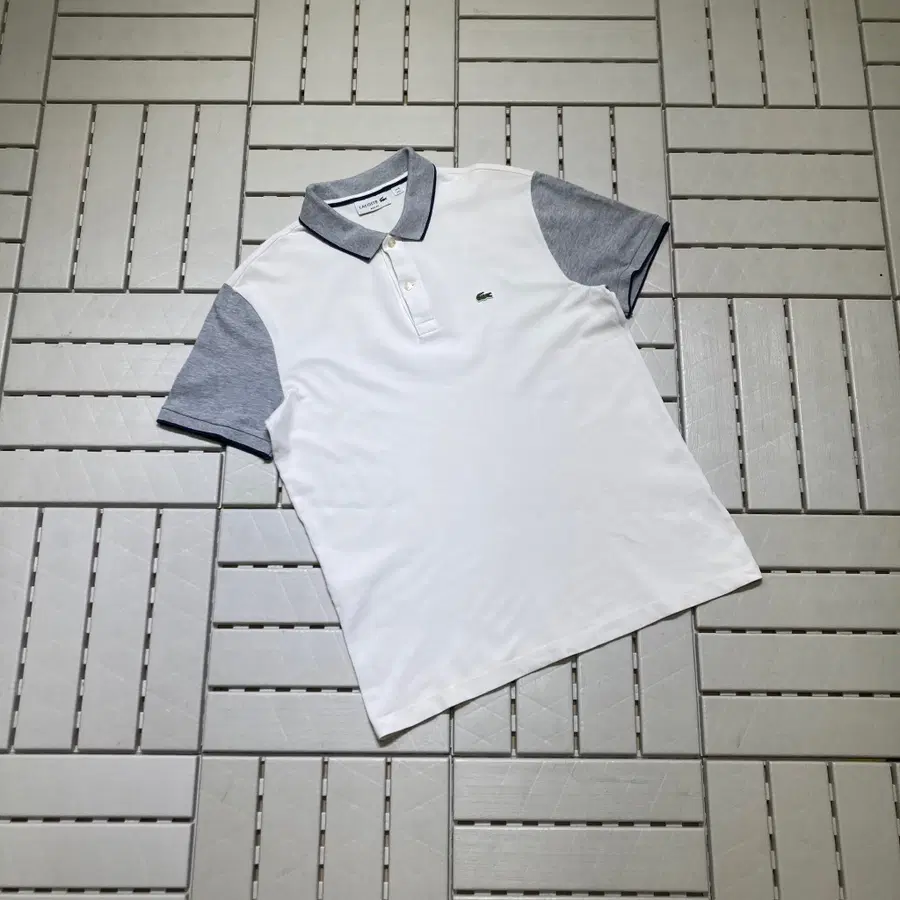[L]라코스테 슬림핏 카라티 5호 화이트그레이 0759