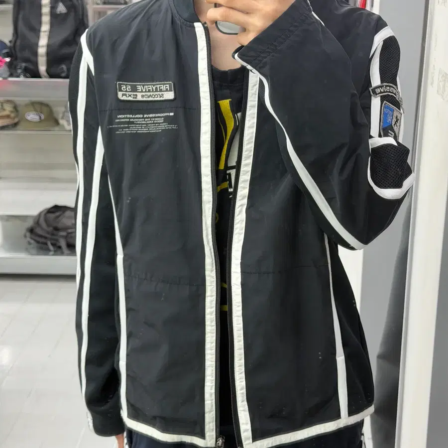 (L) EXR 빈티지 레이싱 자켓 블랙