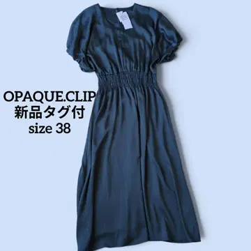 새상품 오파크 클립 벌룬 슬리브 롱 원피스 워셔블