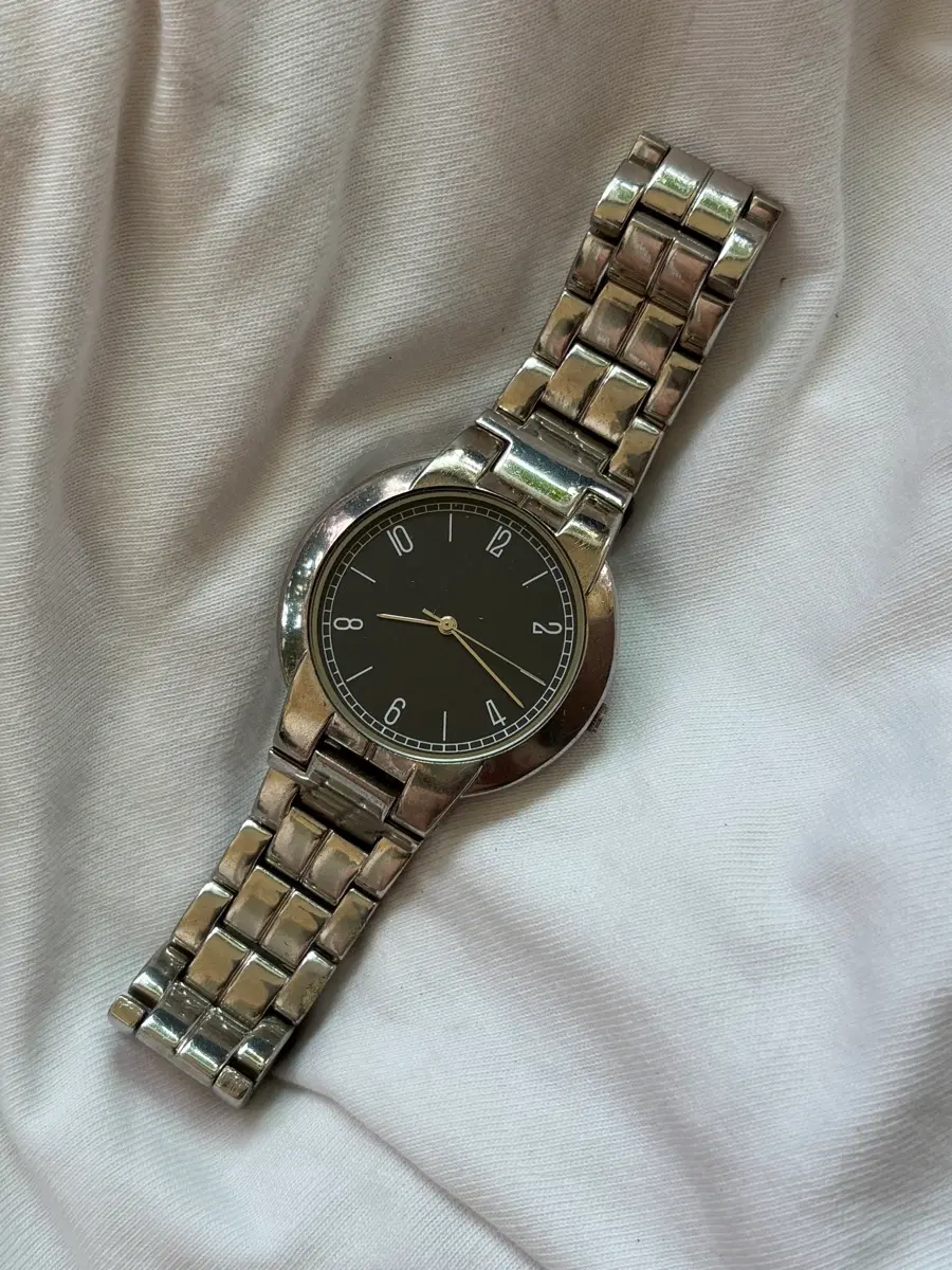 vintage metal clear watch