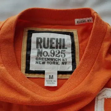 RUEHL No.925 T셔츠 오렌지 남성용 M 구제 의류