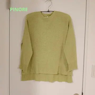 여름용 긴팔 니트 스웨터 라이트 그린