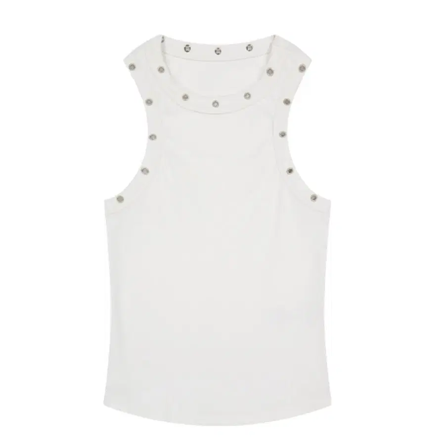 TUOMIO PIERCED TANK TOP 뚜오미오 나시 화이트