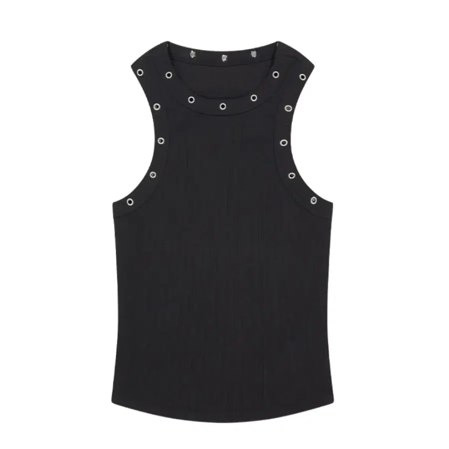 TUOMIO PIERCED TANK TOP 뚜오미오 나시 블랙