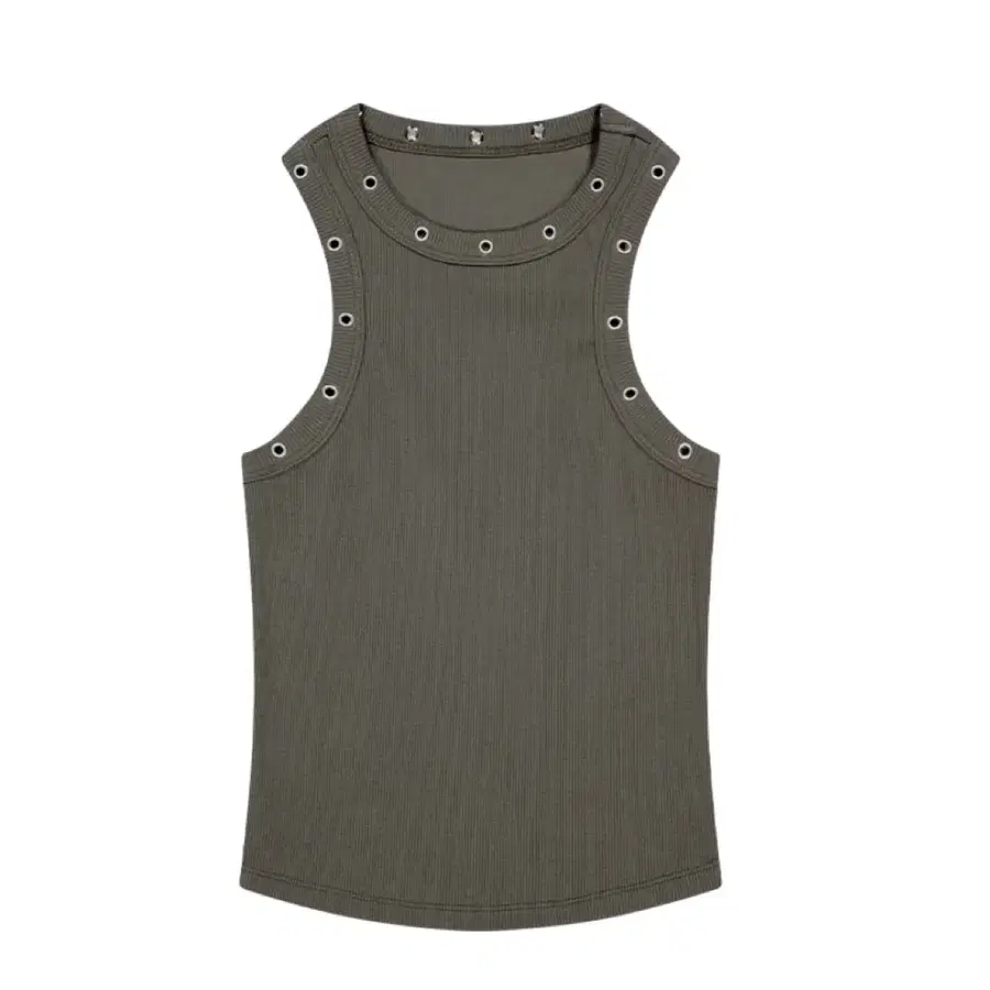 TUOMIO PIERCED TANK TOP 뚜오미오 나시 카키