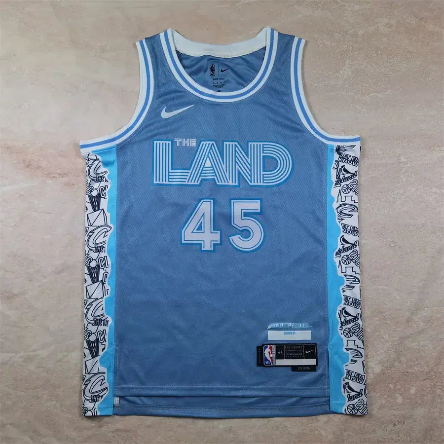 NBA 농구복 2025 스타일 라이더즈 45호 미첼 블루 시티 버전 핫