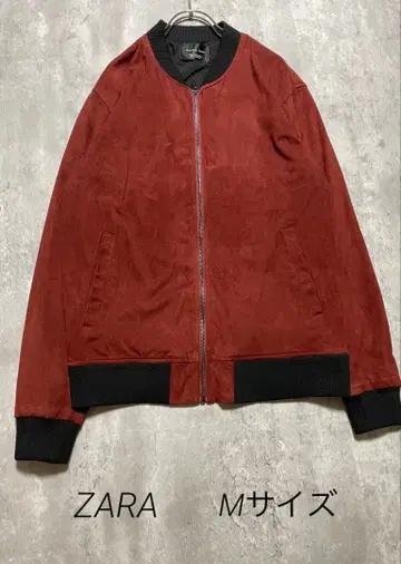 ZARA MAN 스웨이드 느낌 MA-1 블루종 보르도 M 사이즈