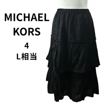 [새상품급] MICHAEL KORS 캉캉 스커트 블랙 L 상당 성인
