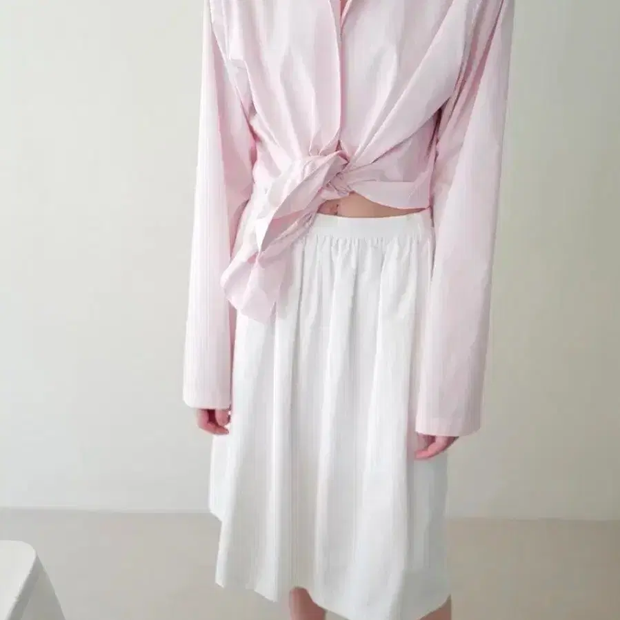 le17septembre FLORE MID FLARE SKIRT [WHITE]