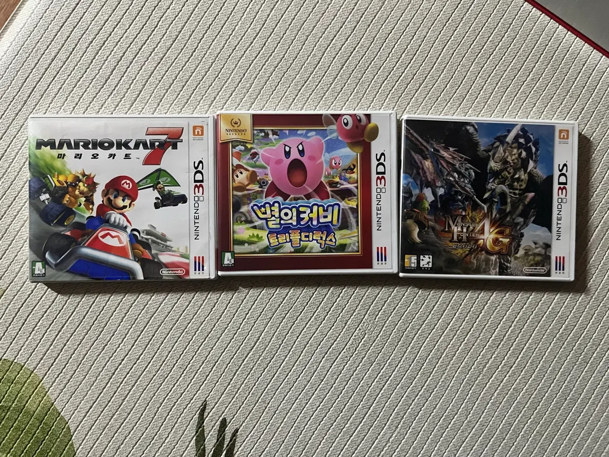 3ds 마리오카트7,별의커비 트리플디럭스,몬헌4g팔아요