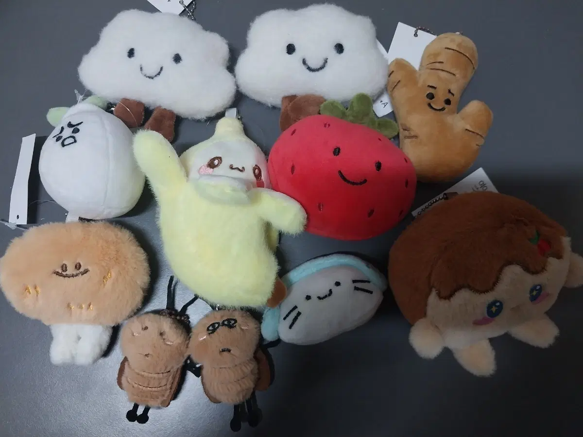 귀여운 캐릭터 인형 키링 세트