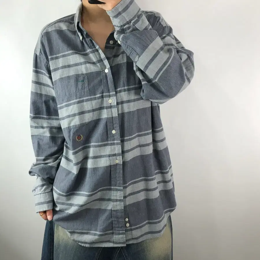 [L] 타미 스트라이프 셔츠