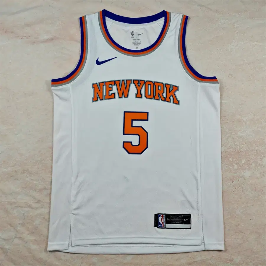 NBA 뜨거운 압박 농구 유니폼 닉스 5번 ALVARADO 일반 화이트 유니폼
