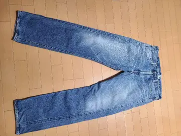 post overalls 스트레이트 데님 팬츠 히코리 포켓