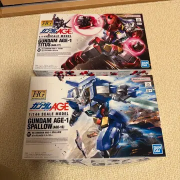 새상품 HG 1/144 건담 AGE-1 타이타스 & 스파로 2종 세트