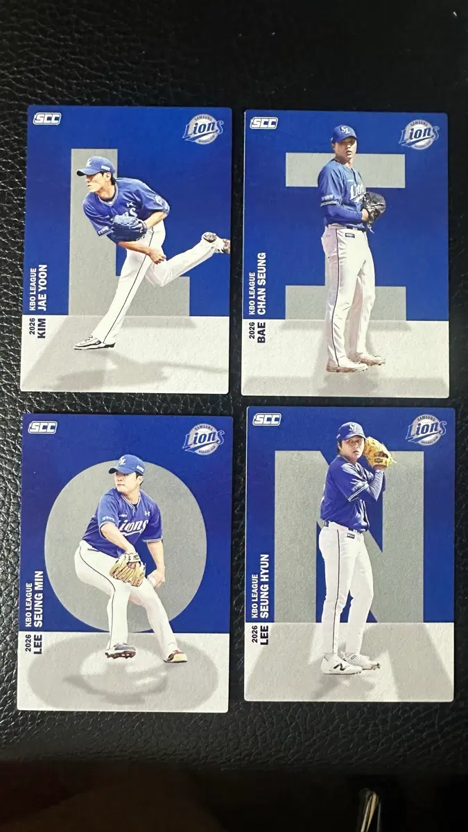 2026 KBO 삼성라이온즈 알파벳 카드 4종 일괄