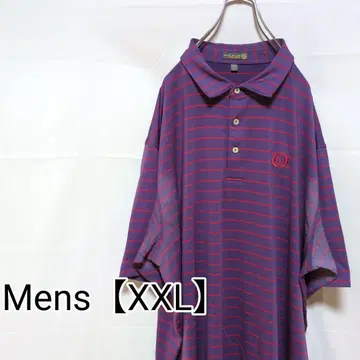 M39 [US 수입] PETER MILLAR 반팔 피케 셔츠 [XXL] 보라색 보더
