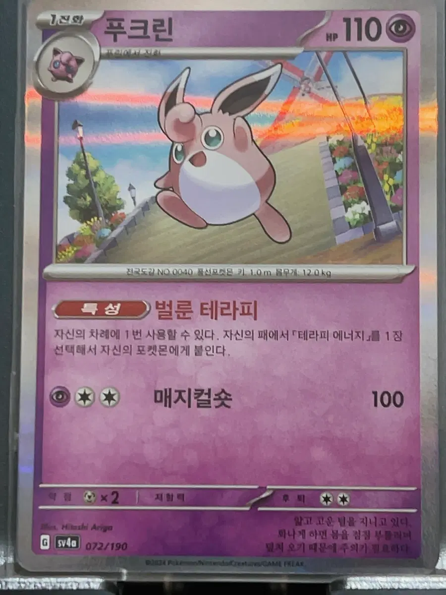 푸크린 110HP 매지컬숏 072/190 미러 홀로그램