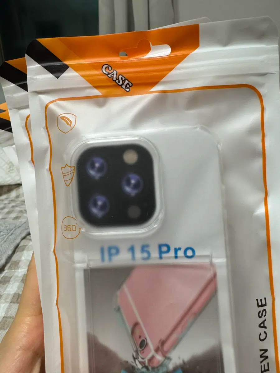 아이폰 15프로 카드 수납 투명 TPU 케이스
