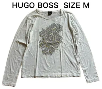 HUGO BOSS 휴고보스 긴팔 T셔츠 기하학 패턴 SLIM FIT M