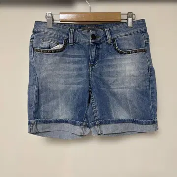 [ 당일 발송 ] F ZARA BASIC 데님 숏팬츠 스터드