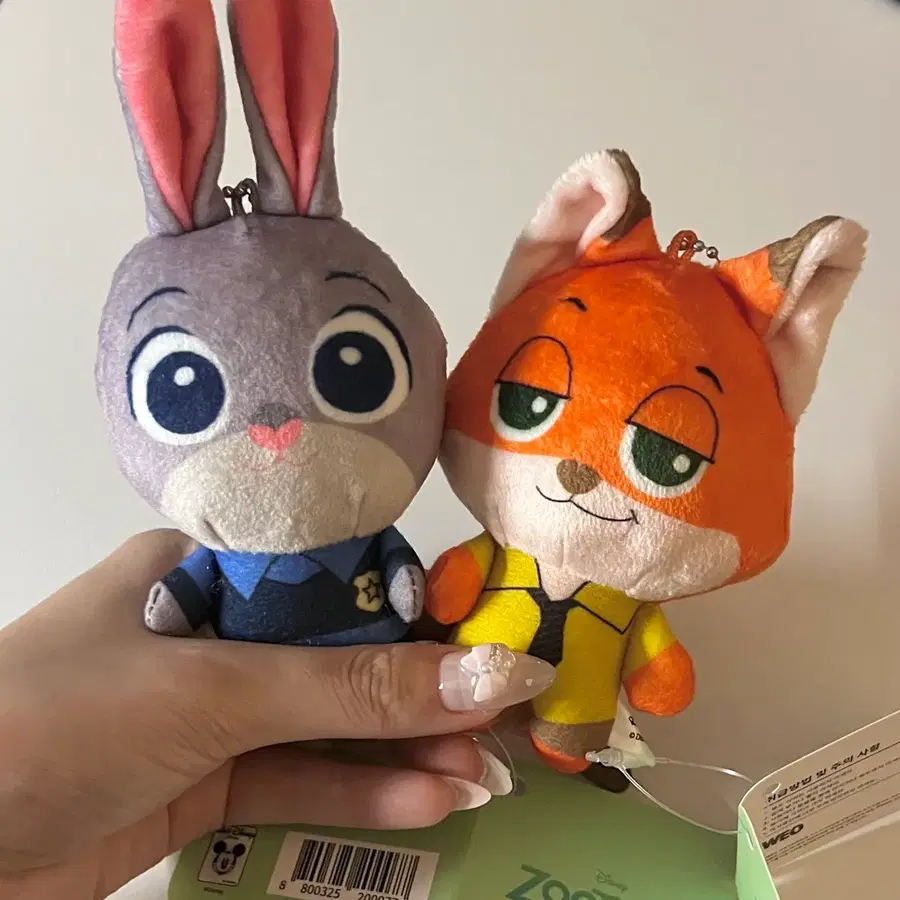 주토피아 닉 주디 인형 키링 일괄
