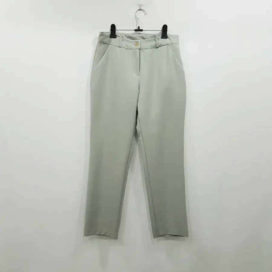 R823 빈티지 민트색 오피스룩 하객룩 일자 슬랙스 바지 여M