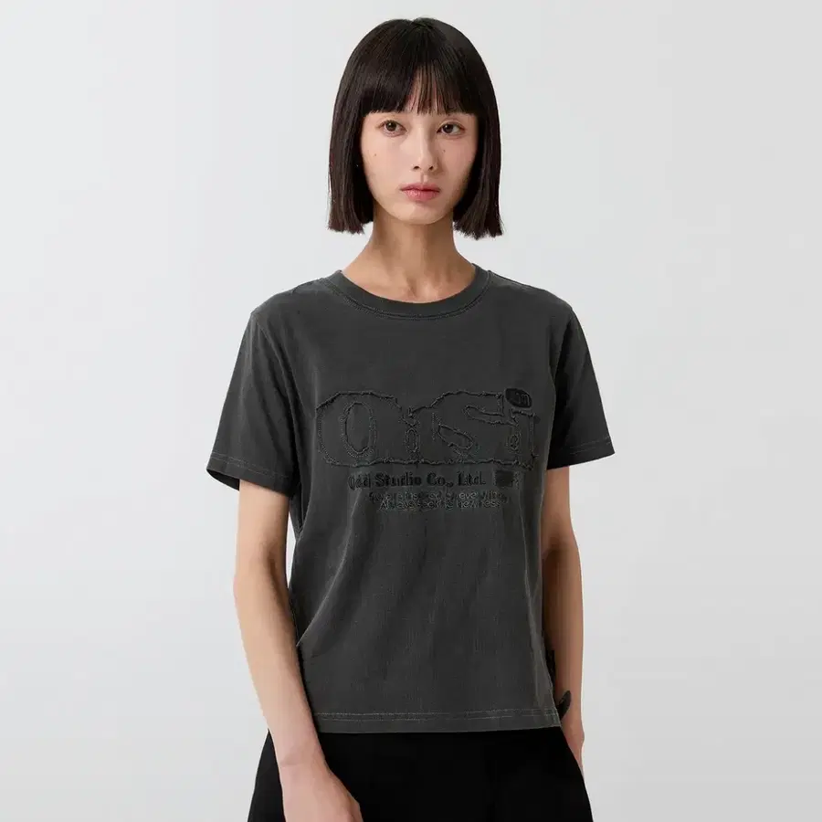 오드스튜디오 ODSD 피그먼트 데미지 티셔츠