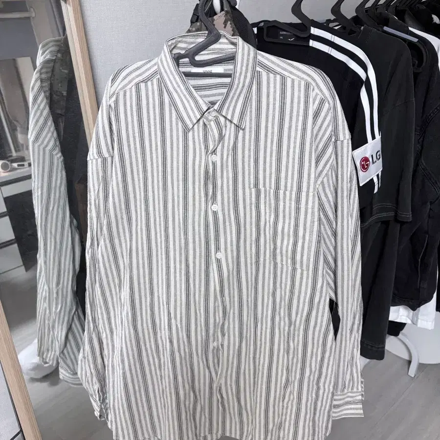 스트라이프 셔츠 XL