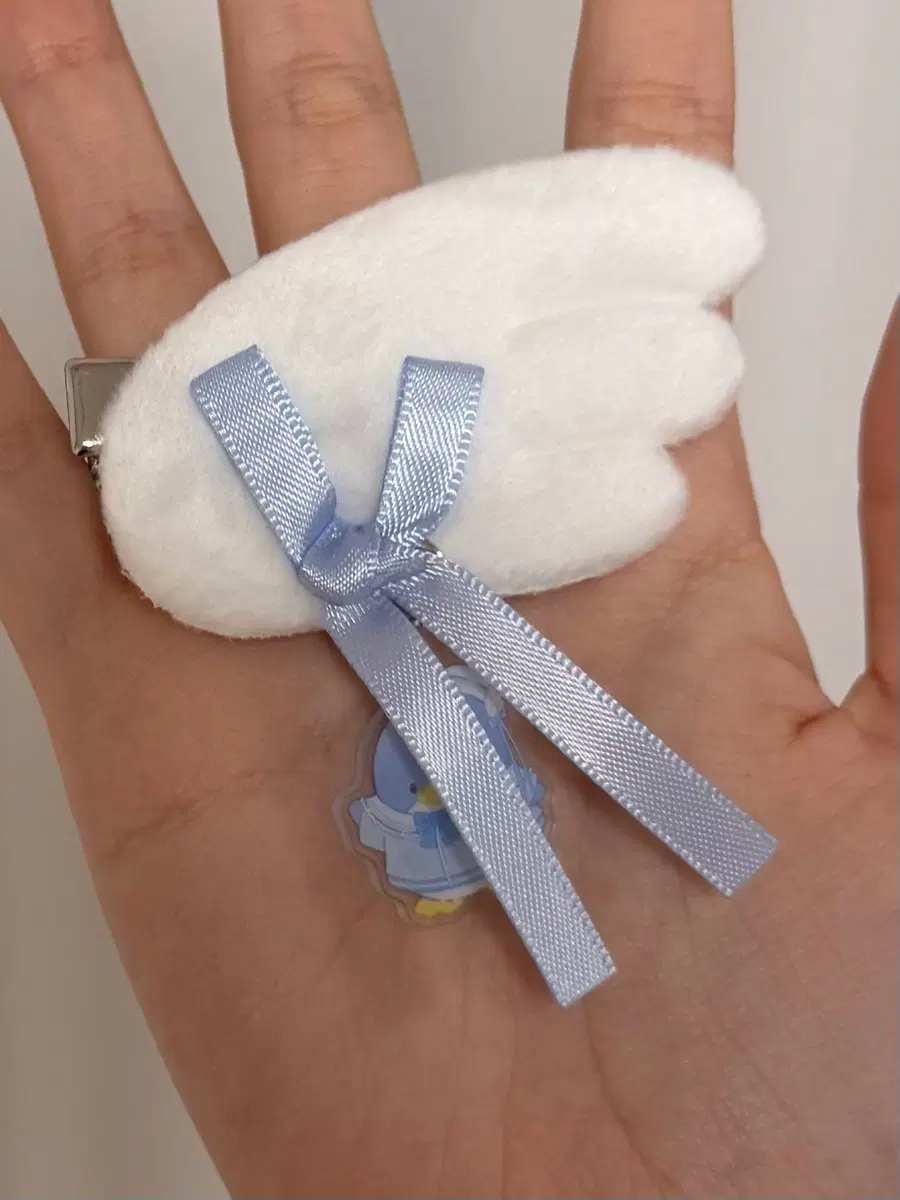 산리오 하늘색 데이즈 미즈이로 헤어핀 머리핀 턱시도샘