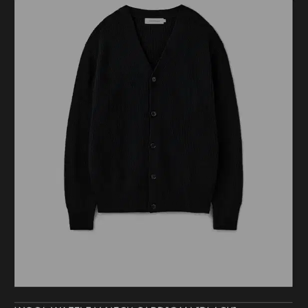 유니온블루 울 와플 브이넥 가디건 그레이 L