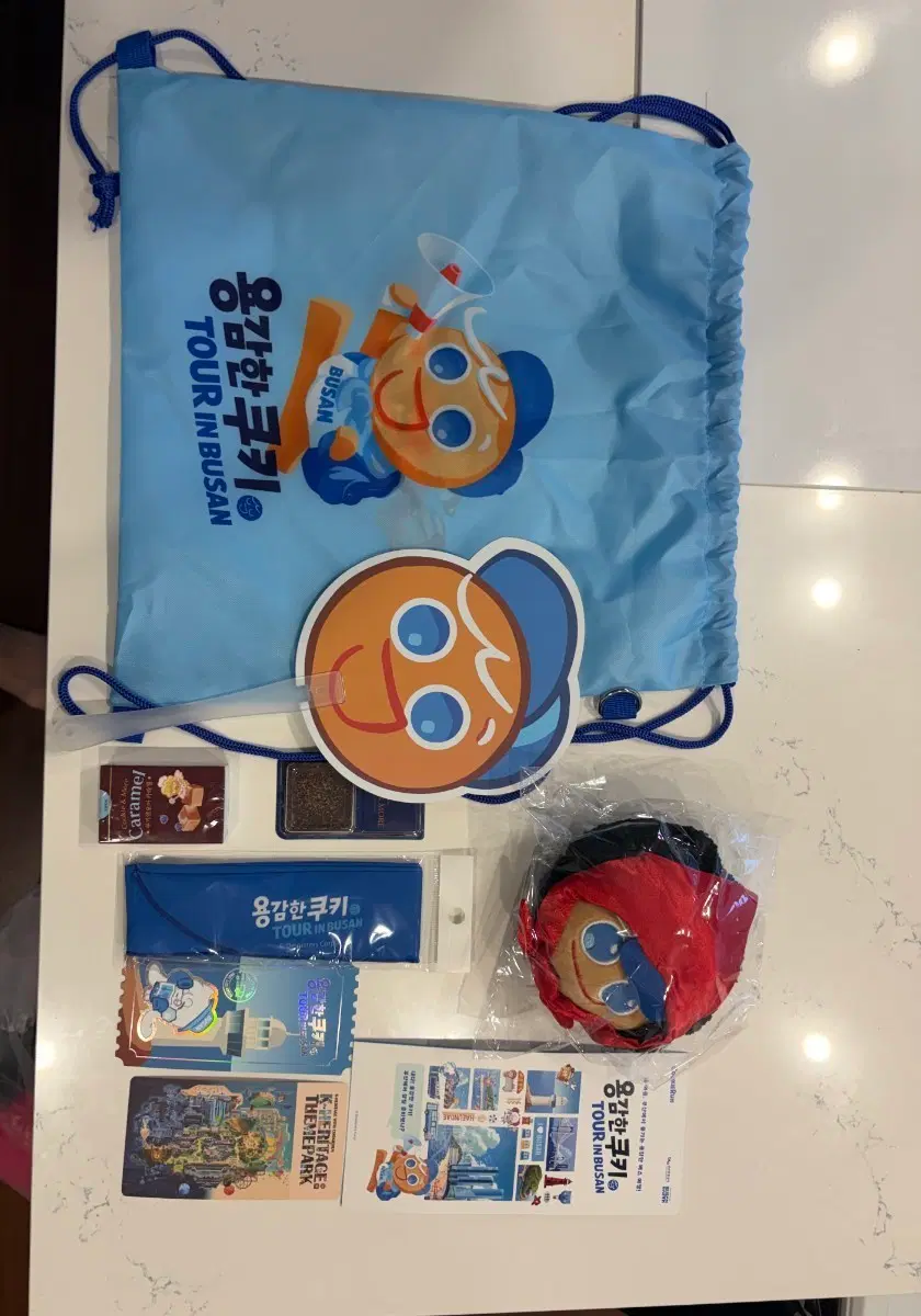 쿠키런 부산 시티투어때 받은 굿즈 입니다
