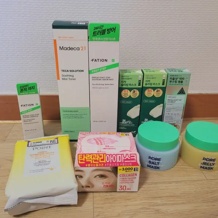 [다이소] 파티온 FATION 퍼스트 스텝 앰플/미스트, 마데카21 Madeca21 토너, 시카 슬리핑 마스크, 리들샷 100
