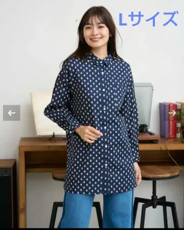 새상품 골든베어 긴팔 셔츠 네이비 여성용 사이즈 L