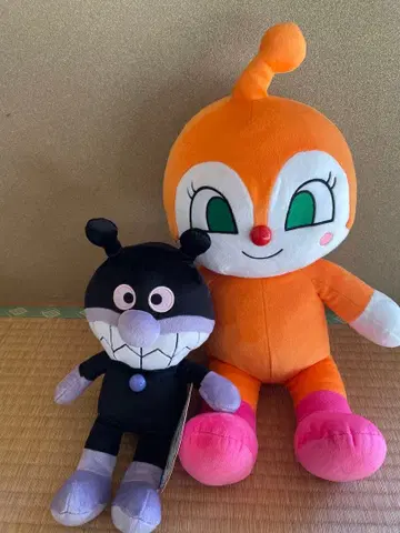 호빵맨 봉제 인형 짤랑이 세균맨