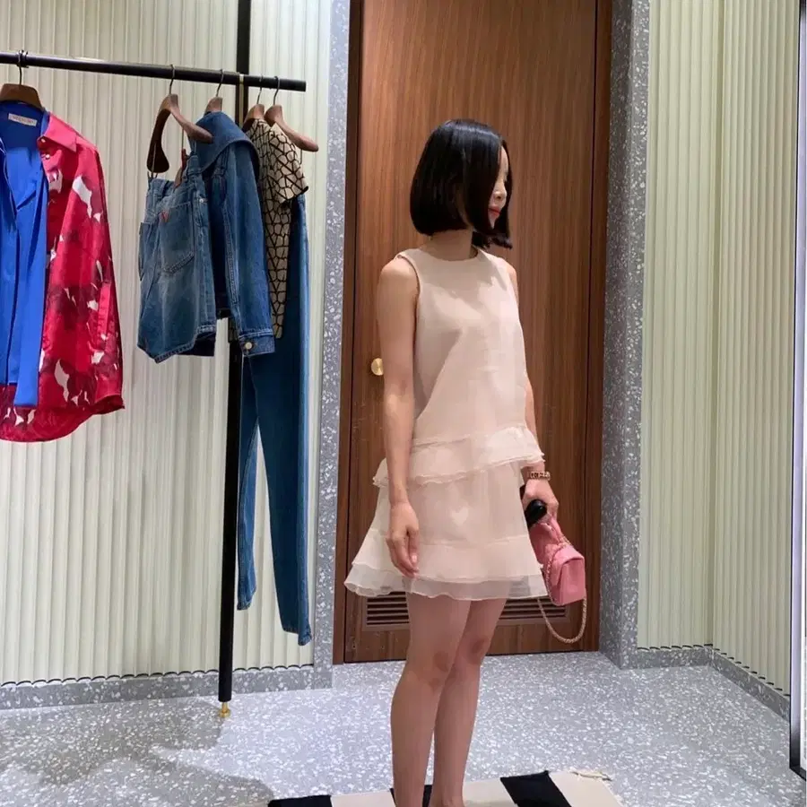 어라운드율 여름상하세트 핑크 +블랙 일괄판매