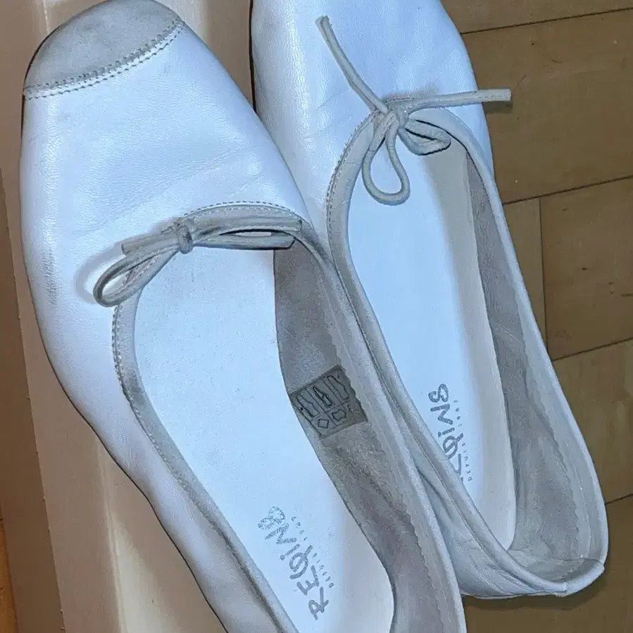 흐꺙 하모니 발레리나 플랫 슈즈 블랑 화이트