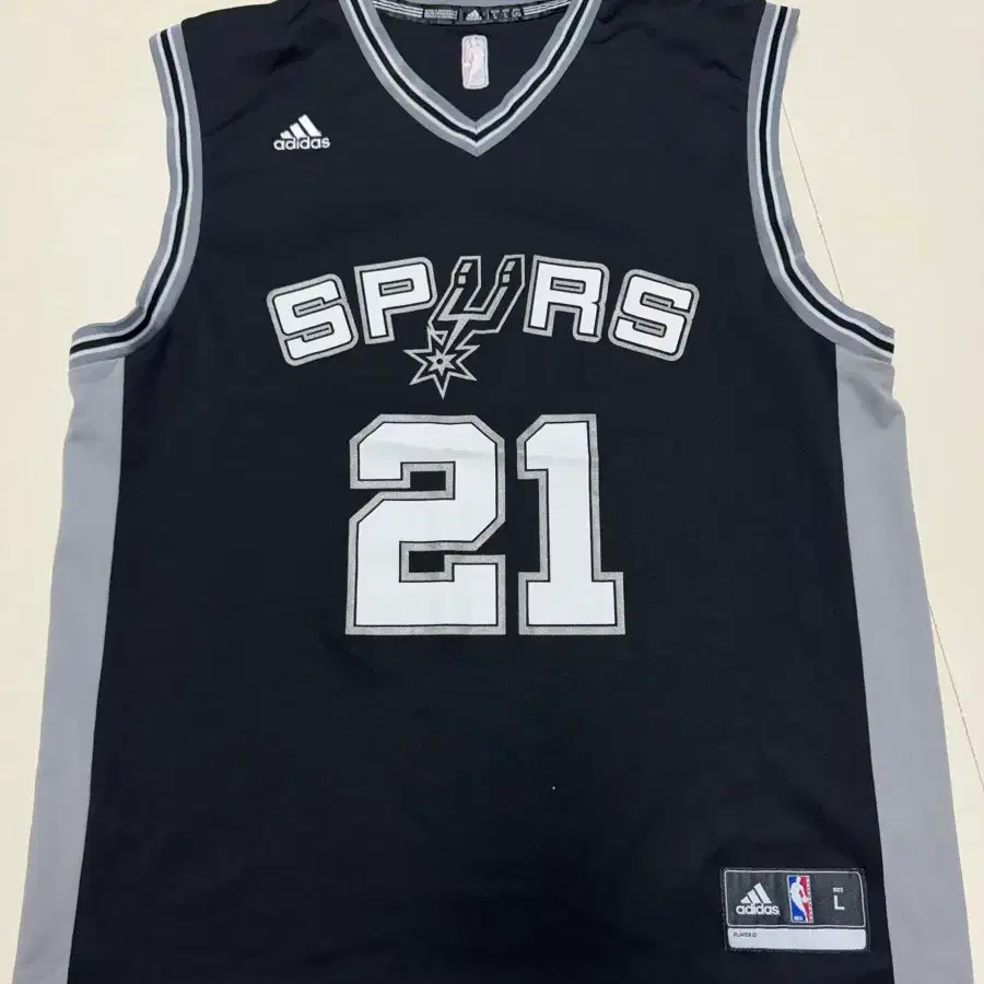 (상태AA) 아디다스 NBA샌안토니오 팀던컨 유니폼 민소매나시L 100-105