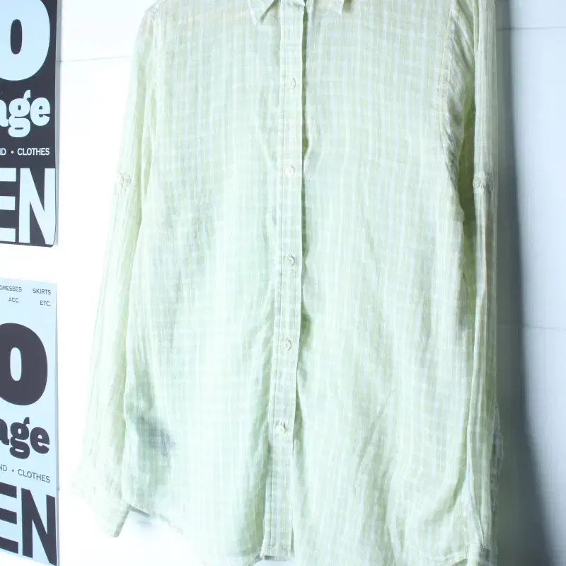 W(M-XL) 폴로 랄프로렌 셔츠 남방 체크패턴 연그린-H36199
