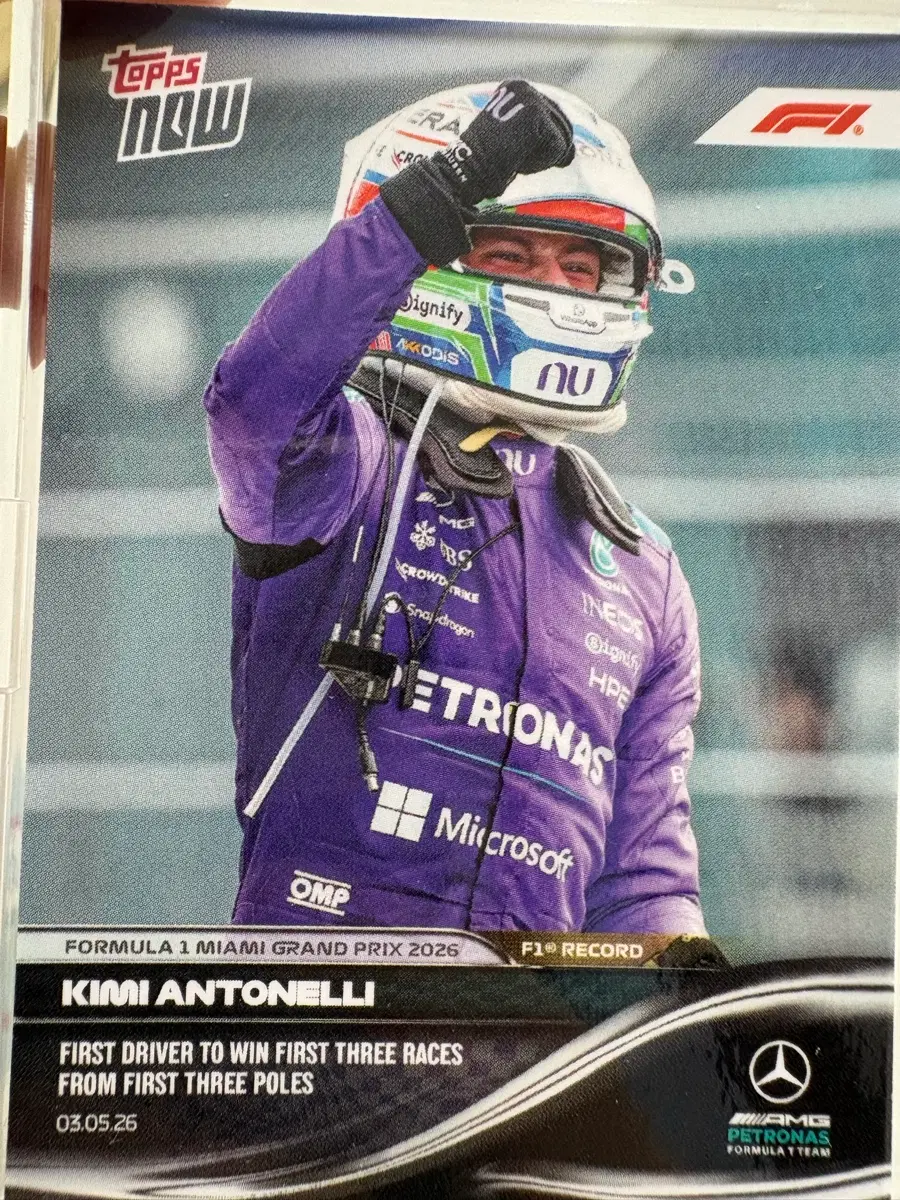 F1 키미 안토넬리 2026 마이애미 우승 탑스나우