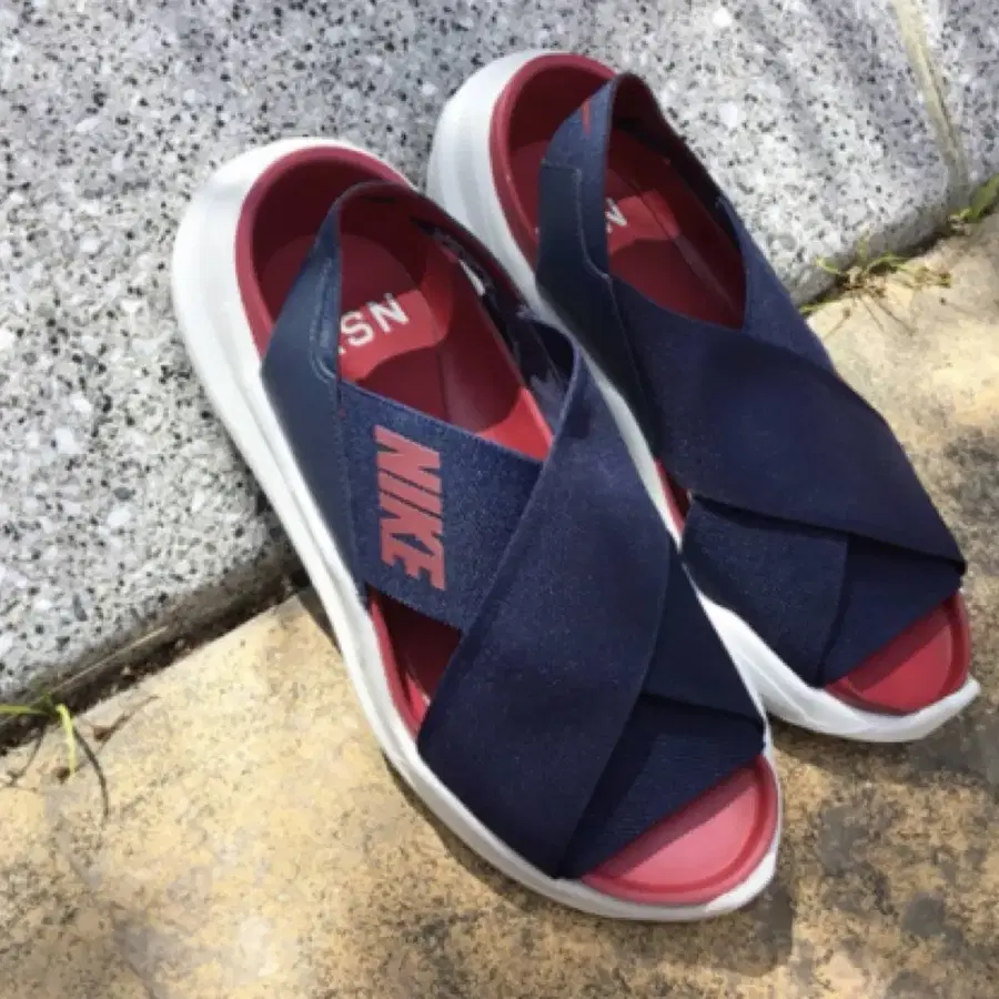 nike 나이키 플락디스크 샌들 옵시디언 네이비 레드 260