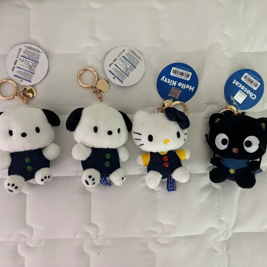 산리오 캐릭터 키링 3종 세트 데님
