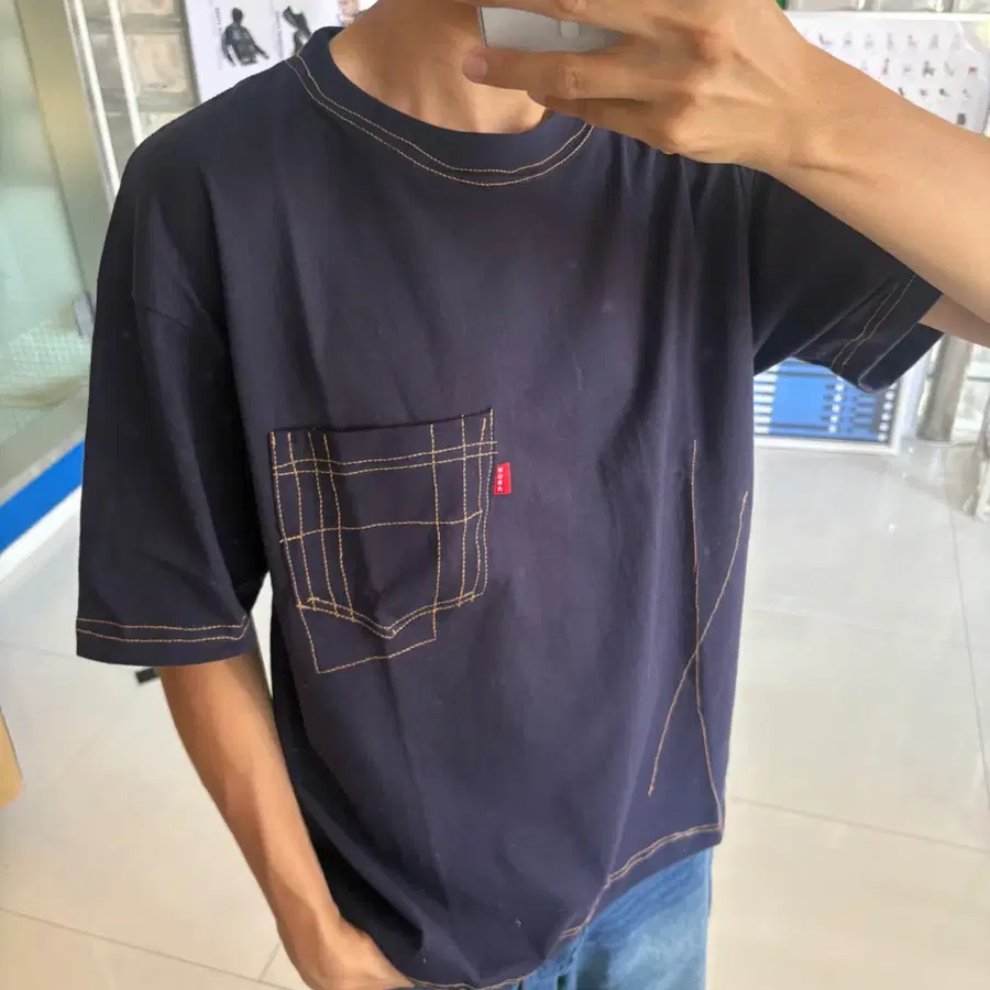 HIGH GATE 하이 게이트 rough stitch pocket tee