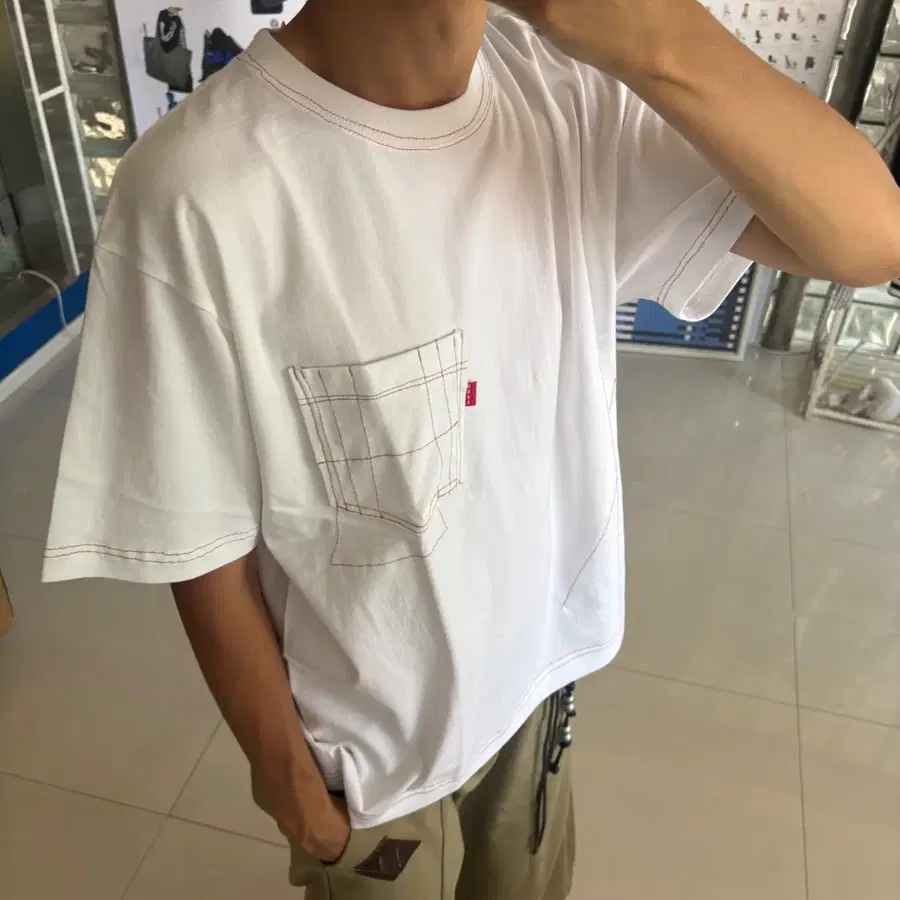HIGH GATE 하이 게이트 rough stitch pocket tee