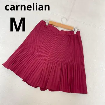 카넬리안 플리츠 허리밴딩 숏팬츠 무지 레드 M