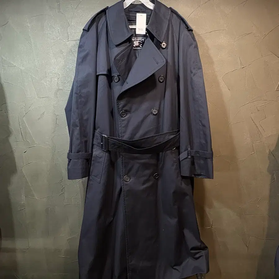 [XL] BURBERRY 버버리 네이비 더블 트렌치 코트