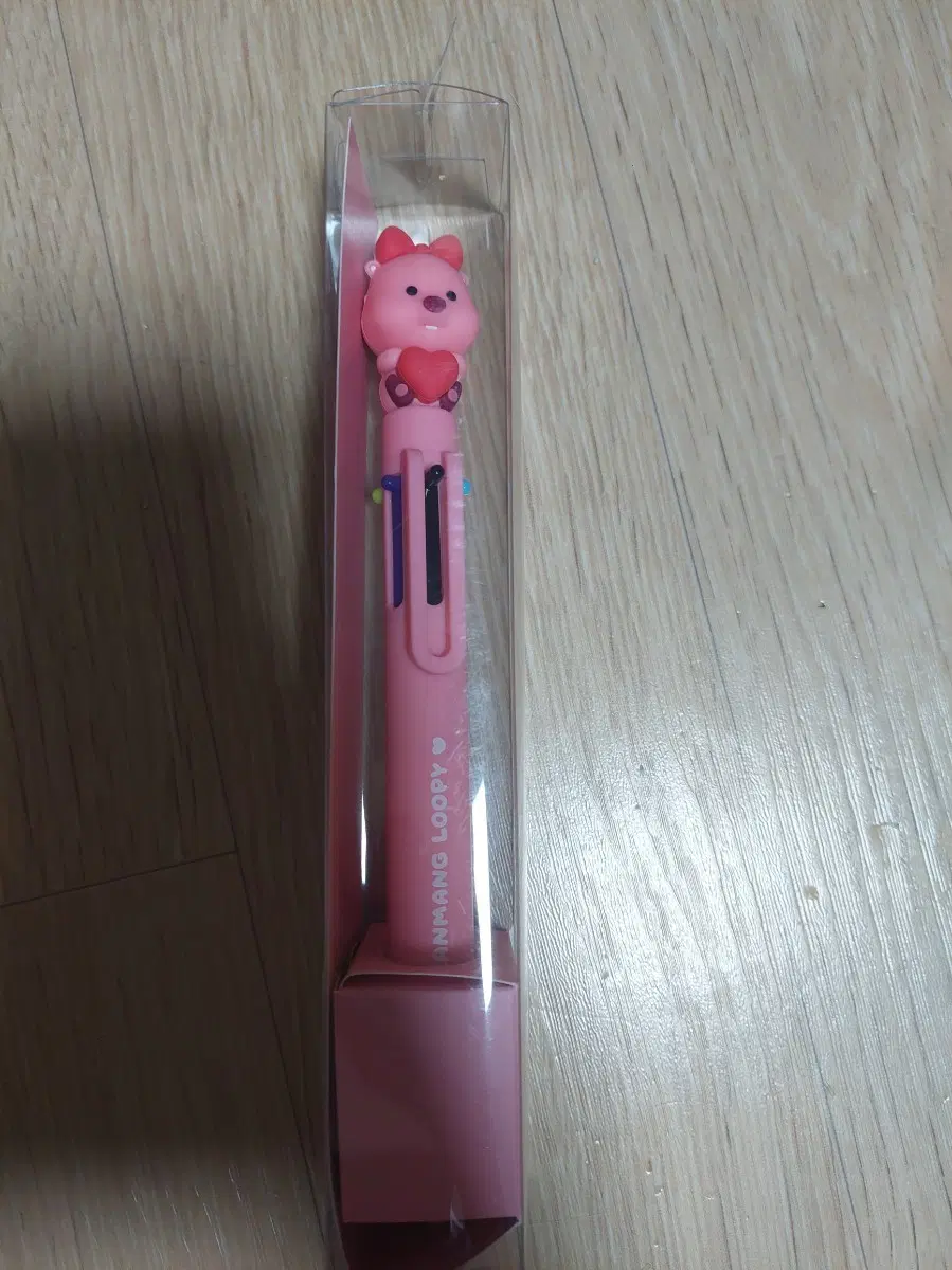 뽀로로 루피 다색 볼펜 핑크