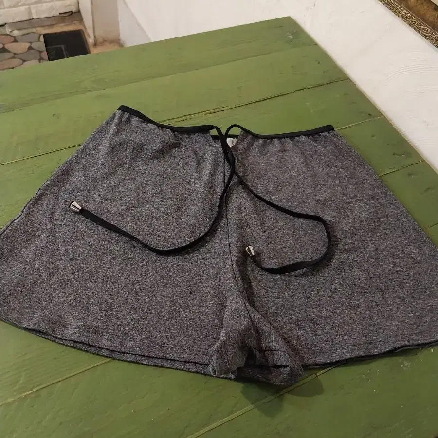 멜란지 회색 숏팬츠